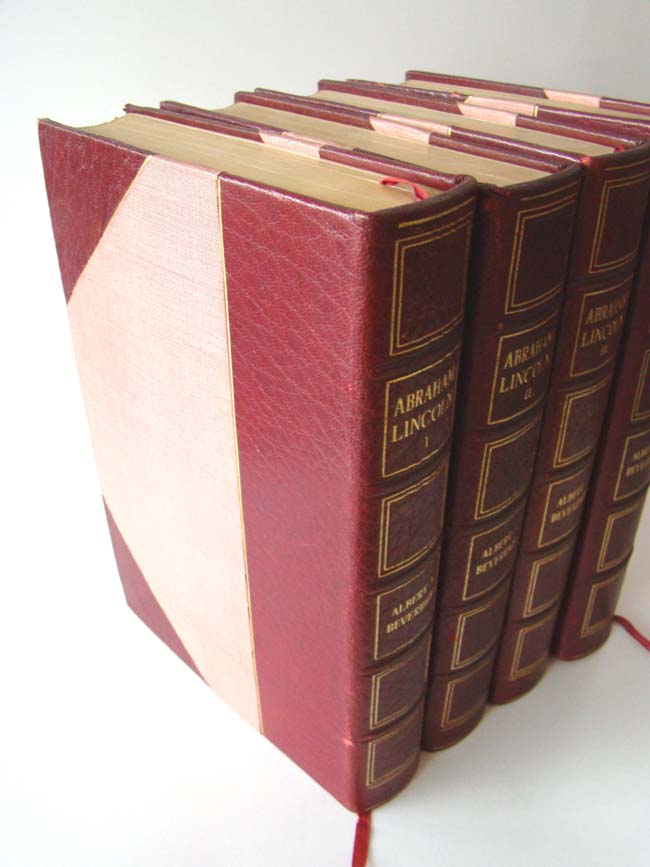 The Life of Abraham Lincoln 1809-1858, the Manuscript Edition, published by Albert J. Beveridge in 1928. — image 3